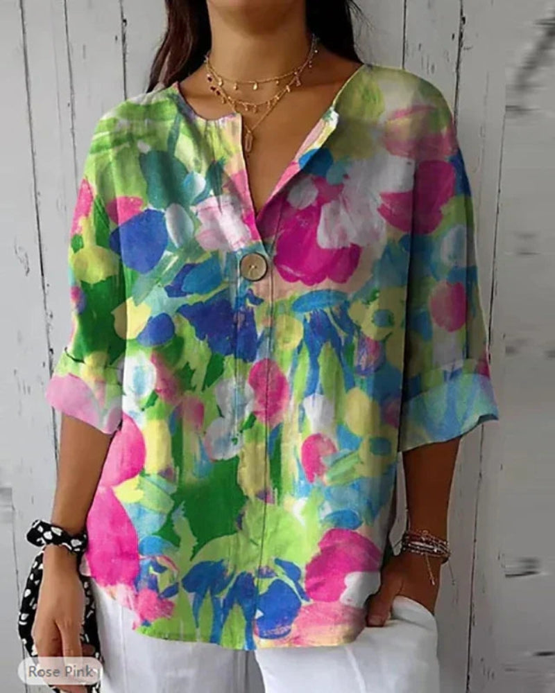 HELEINA - Floral Vintage Blouse