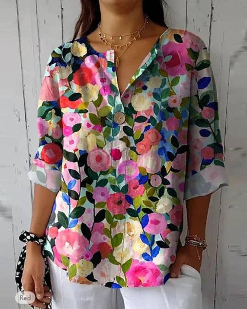 HELEINA - Floral Vintage Blouse