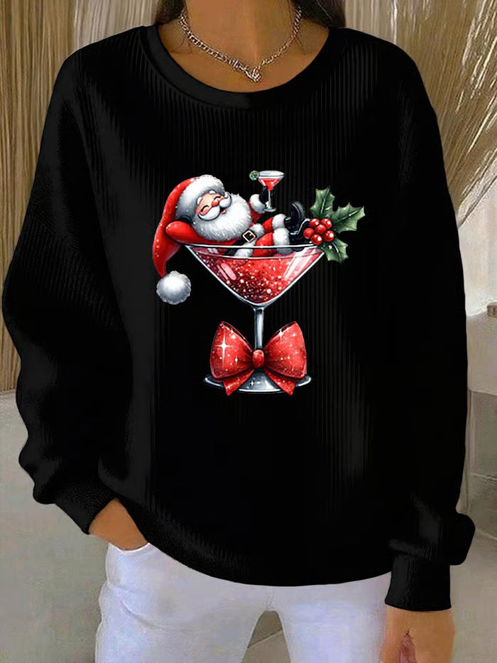 Lotte - Christmas Sweater with Playful Santa Design
