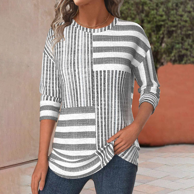 Sophie – Striped Blouse with a Fashionable Twist