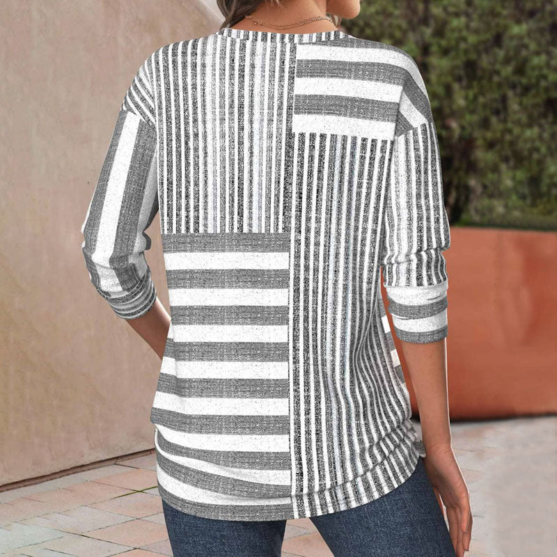 Sophie – Striped Blouse with a Fashionable Twist