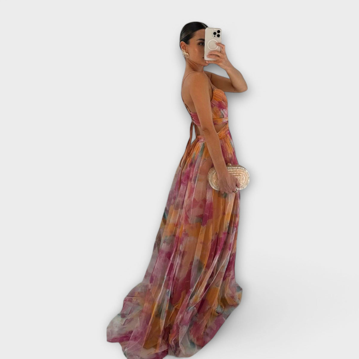 Annai Maxi Dress in Knit - Elegant and Shaping
