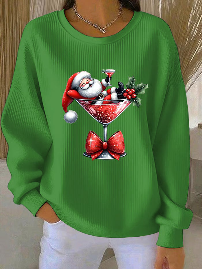 Lotte - Christmas Sweater with Playful Santa Design
