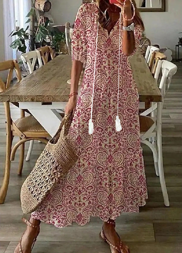 Amalia | Boho Vintage Summer Maxi Dress
