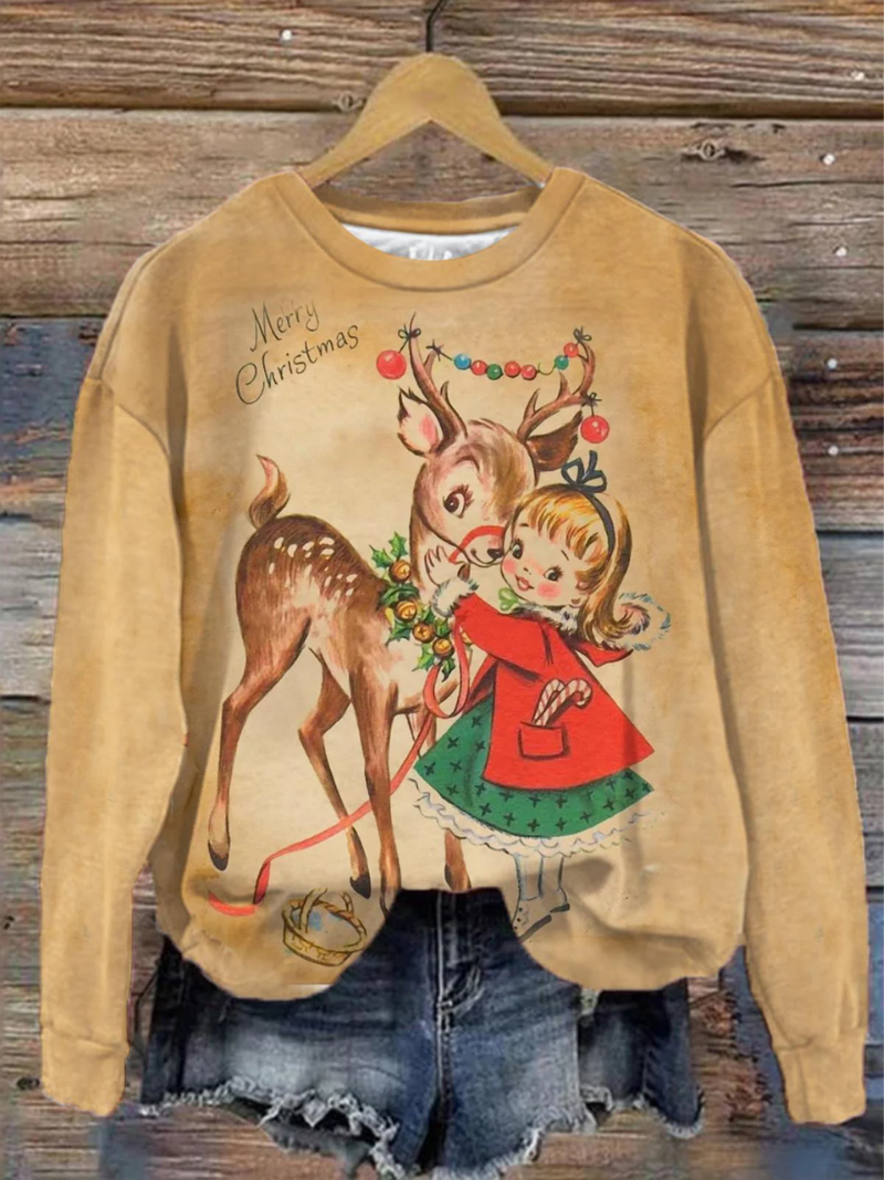 Rosalie – Christmas Sweater with Nostalgic Winter Scene