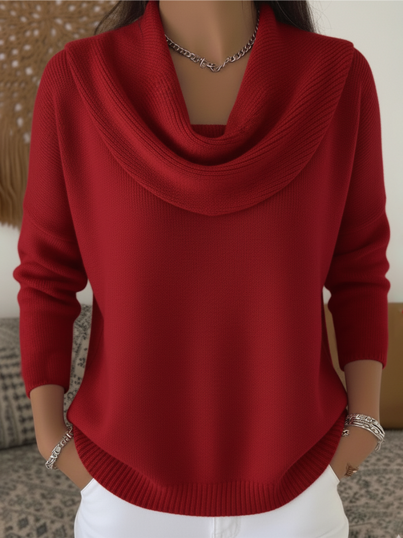 Sofie – Knitted Sweater with Collar