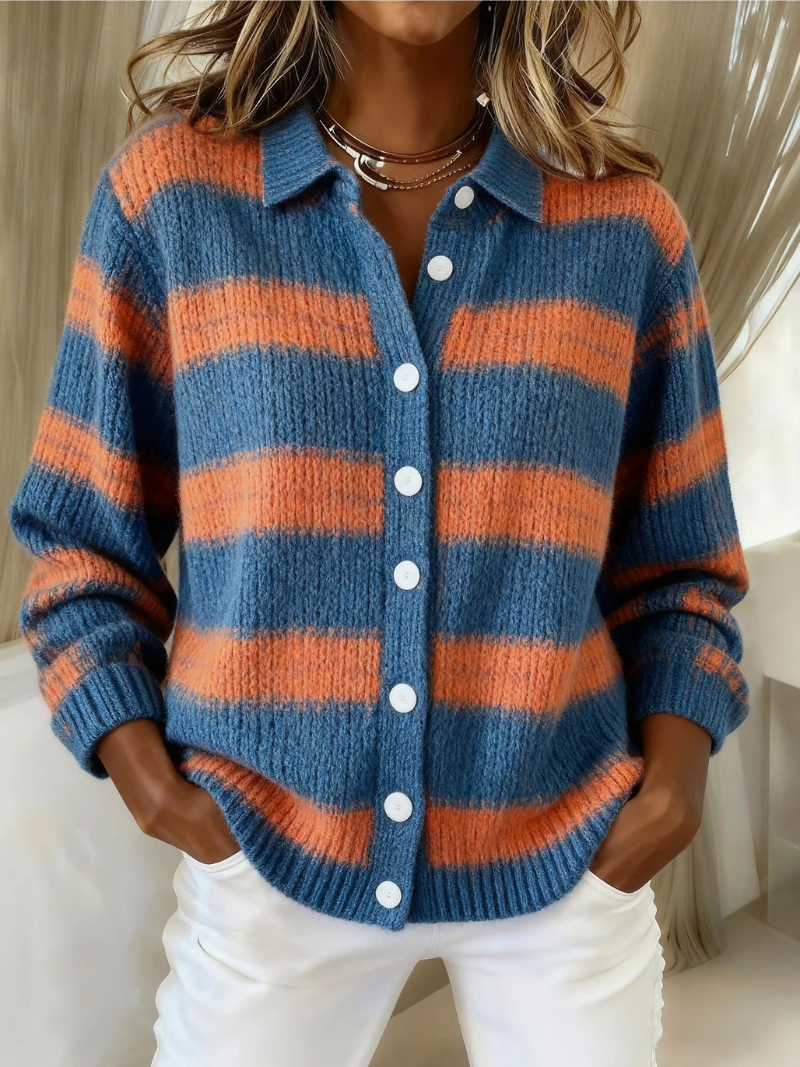 Livia – Knitted Blouse with Stripes