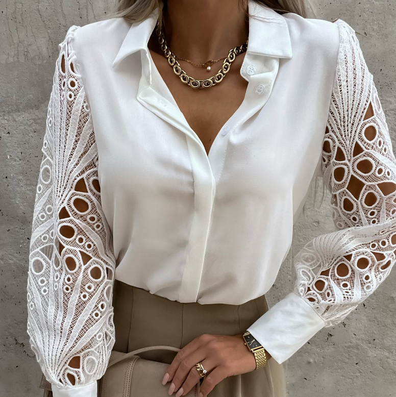 ENGELBERTA FASHIONABLE COLLAR BLOUSE