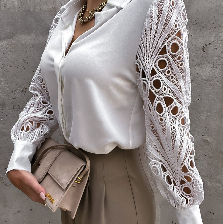 ENGELBERTA FASHIONABLE COLLAR BLOUSE