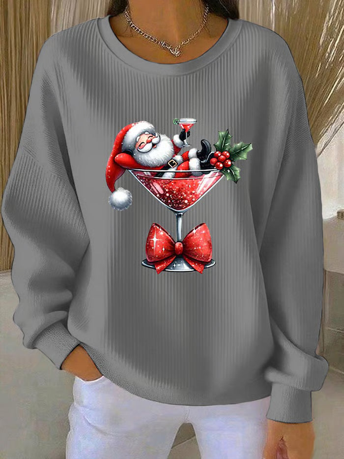 Lotte - Christmas Sweater with Playful Santa Design