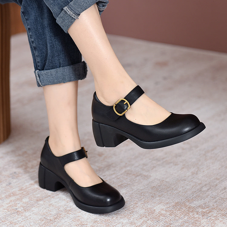 Agnes Leather Mary Janes