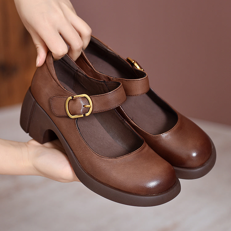 Agnes Leather Mary Janes