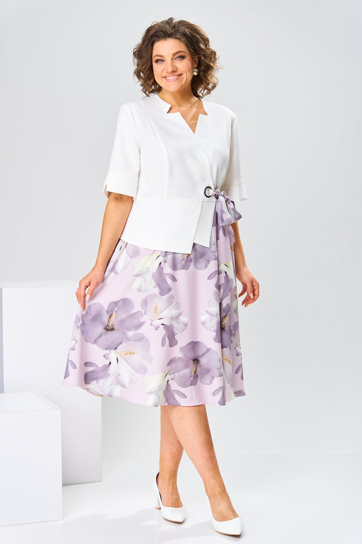 Adelisa - High Quality Cotton and Silk Dress for Natural Elegance