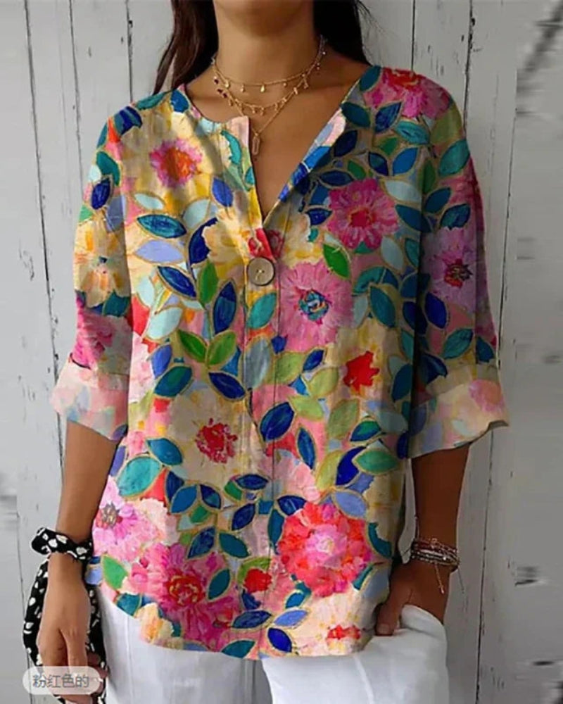 HELEINA - Floral Vintage Blouse
