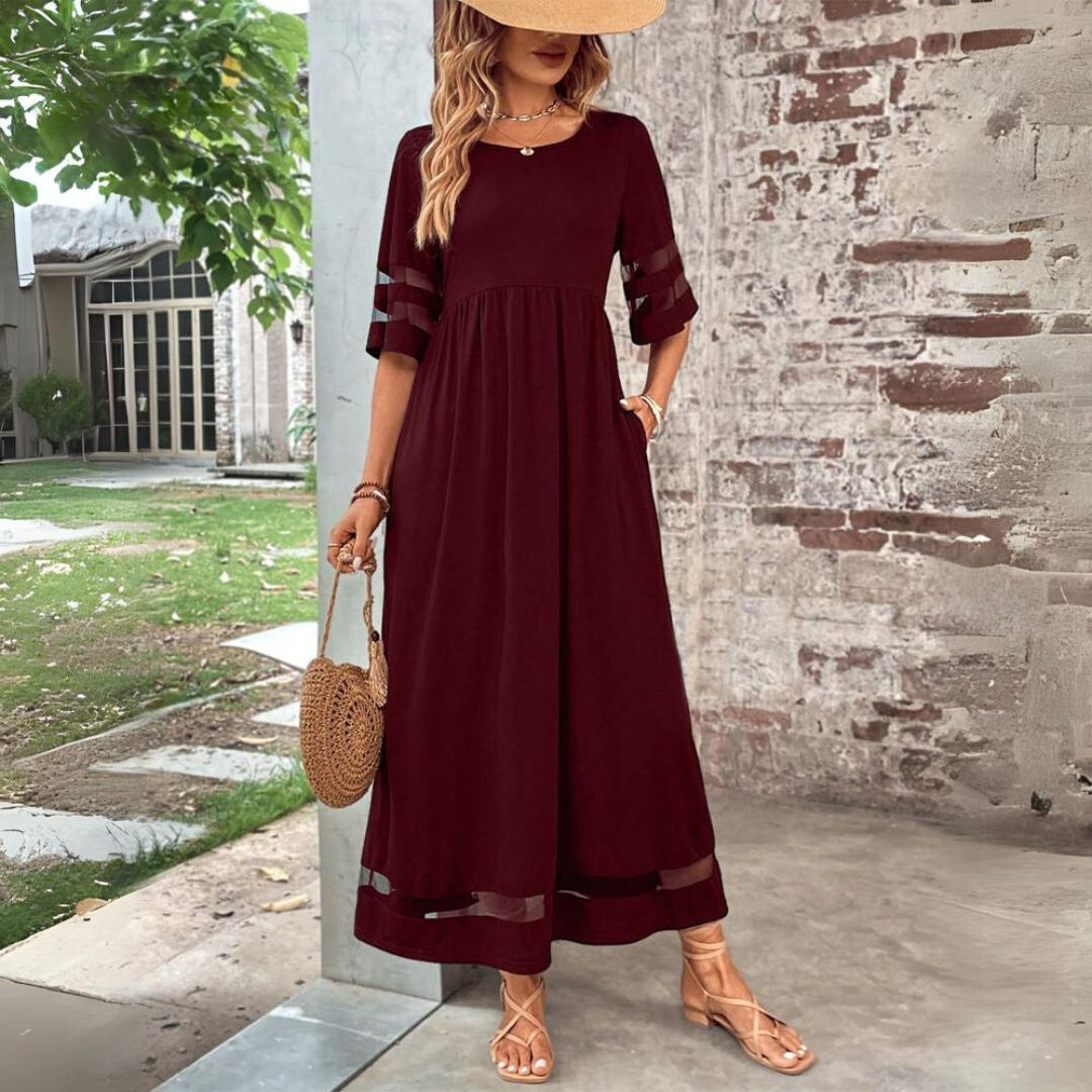 Aubrey™ – Flattering Tummy-Smoothing Midi Dress