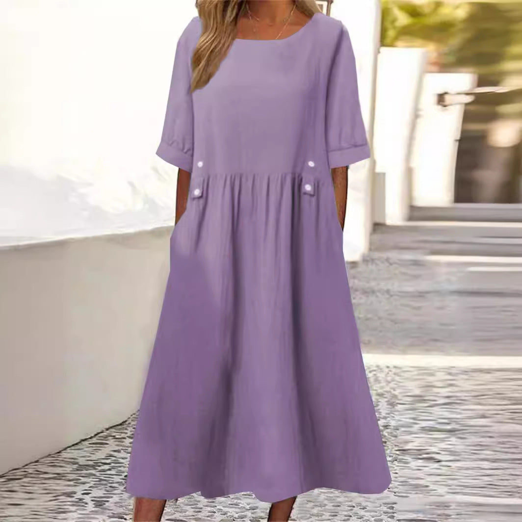 Amaris - Elegant and Comfortable Cotton Linen Dress