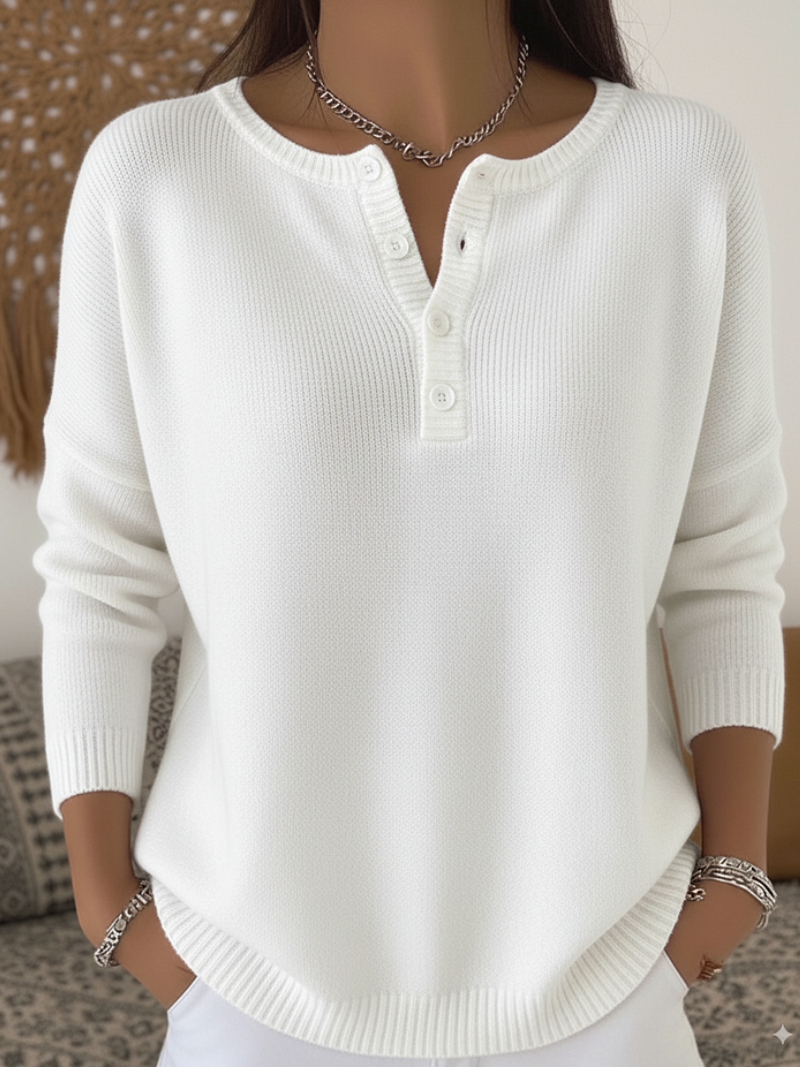 Nola – Sweater with Button Closure