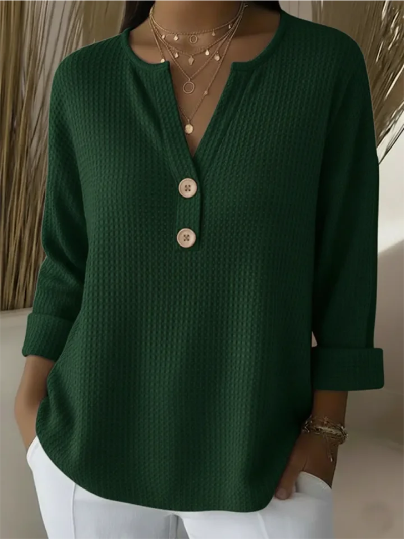 Mila – Sweater with Collar Detail and Subtle Texture