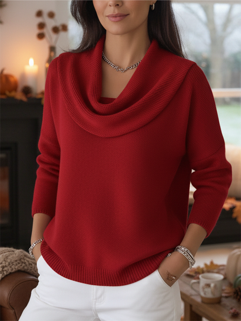 Sofie – Knitted Sweater with Collar