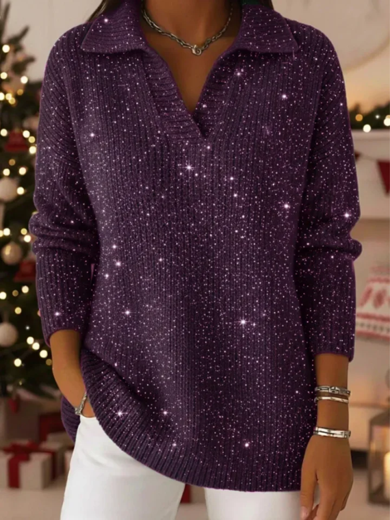 Livia – Christmas Sweater with Sparkling Festive Accent