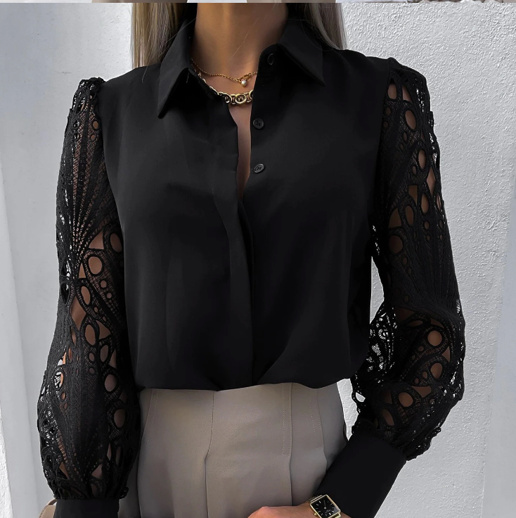 ENGELBERTA FASHIONABLE COLLAR BLOUSE