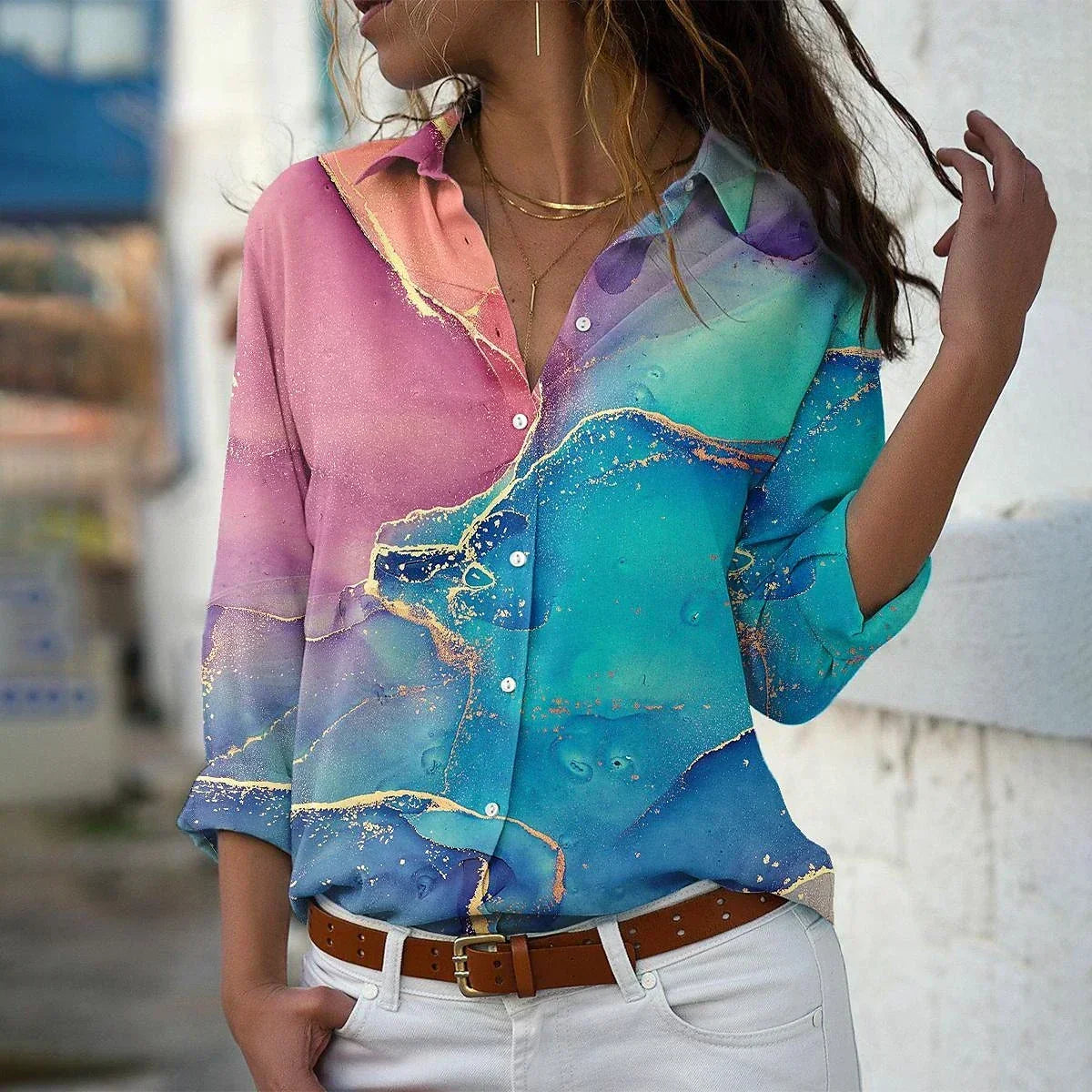 GEERTJE I FASHIONABLE PRINTED BLOUSE
