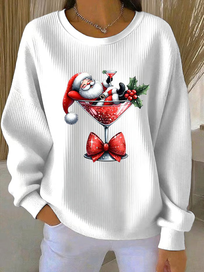 Lotte - Christmas Sweater with Playful Santa Design
