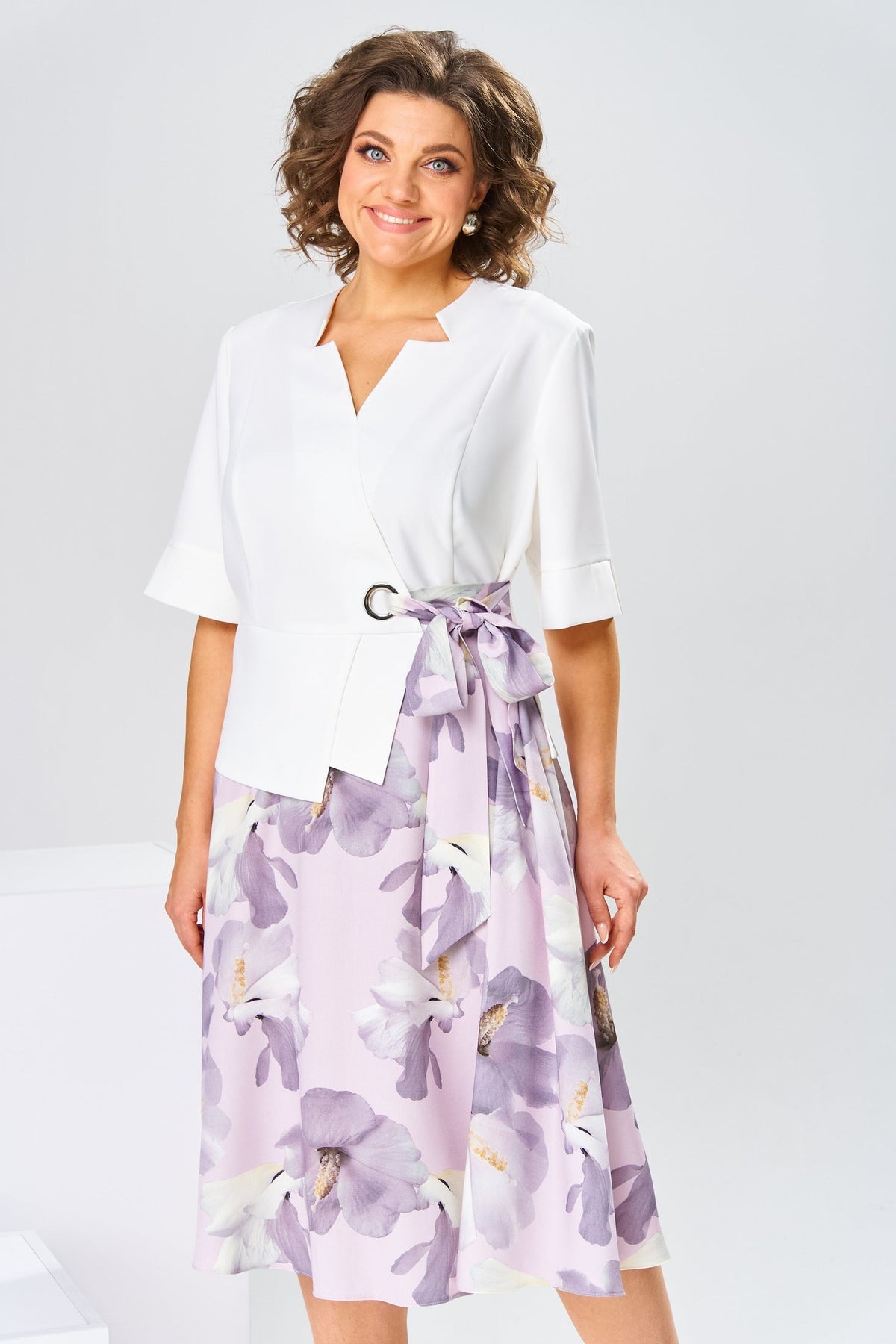 Adelisa - High Quality Cotton and Silk Dress for Natural Elegance