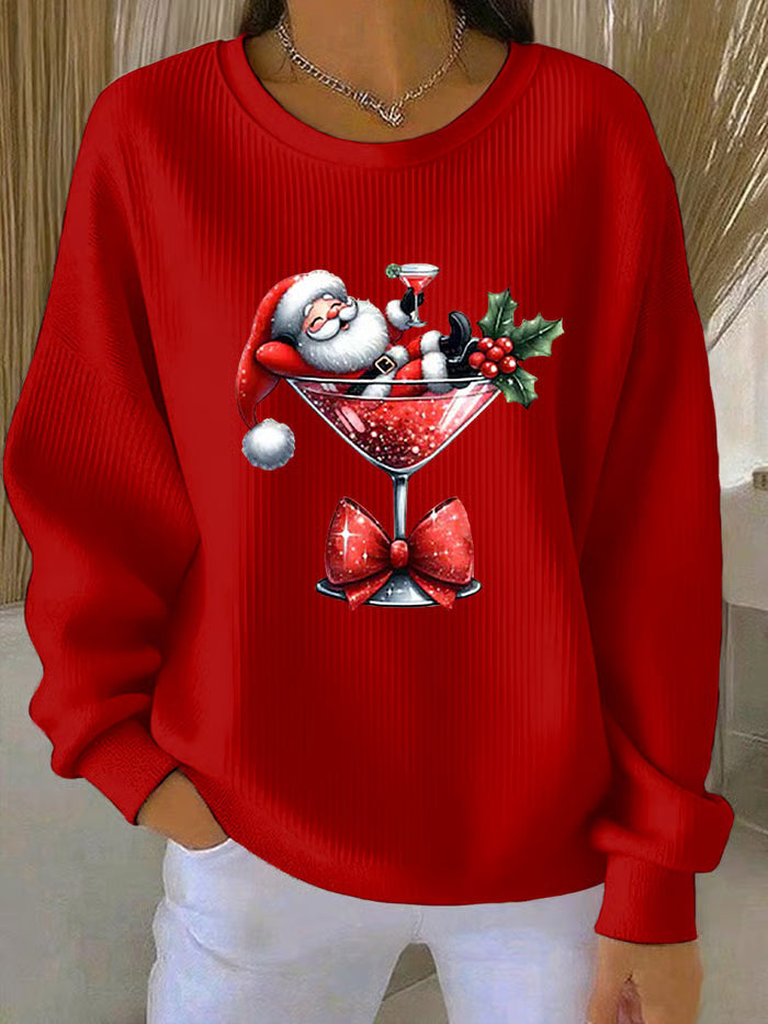 Lotte - Christmas Sweater with Playful Santa Design