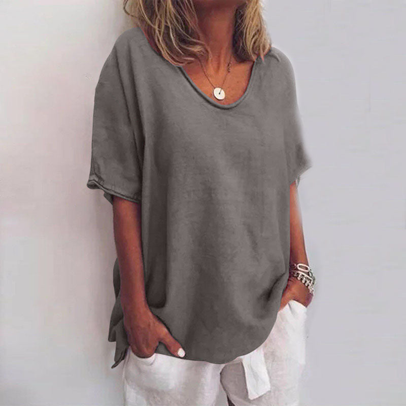 QUINA IN VERSATILE LINEN BLOUSE