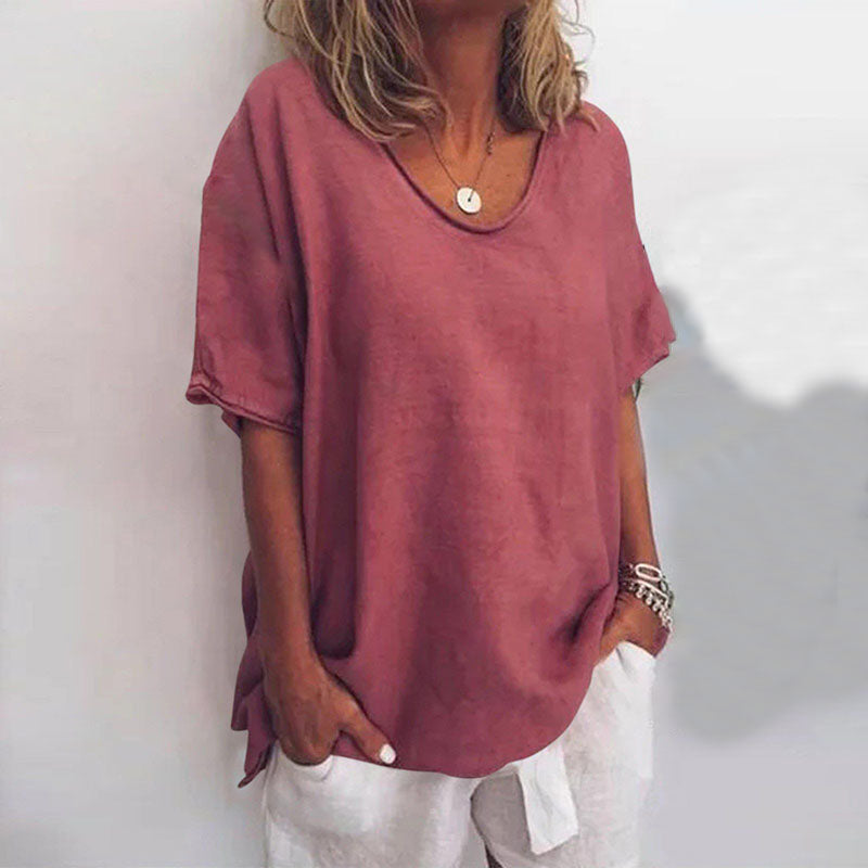 QUINA IN VERSATILE LINEN BLOUSE