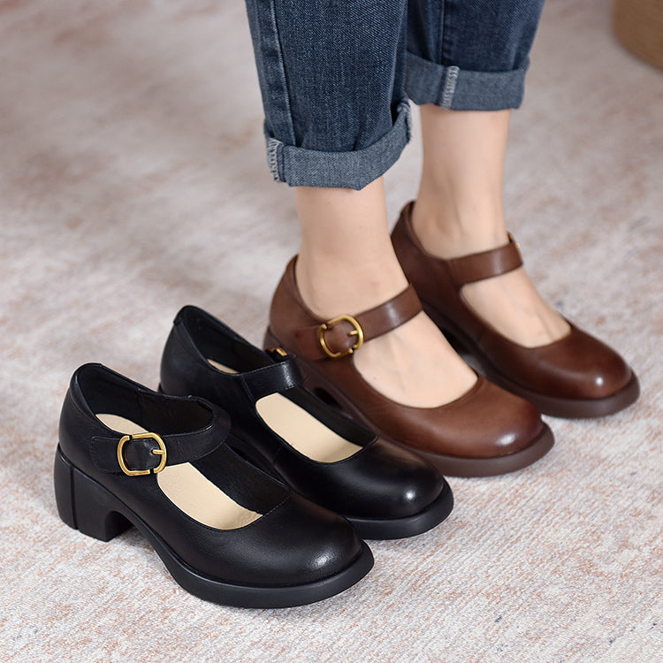 Agnes Leather Mary Janes